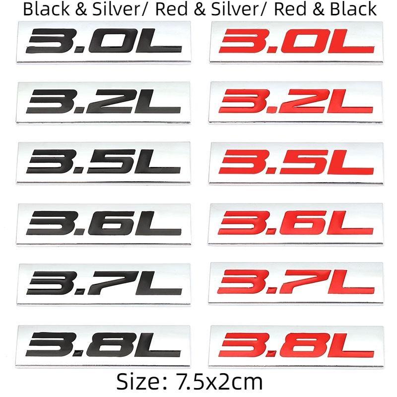 3D металлическая наклейка на багажник автомобиля 3.0L 3.2L 3.5L 3.6L 3.7L 3.8L для Skoda Mazda renault