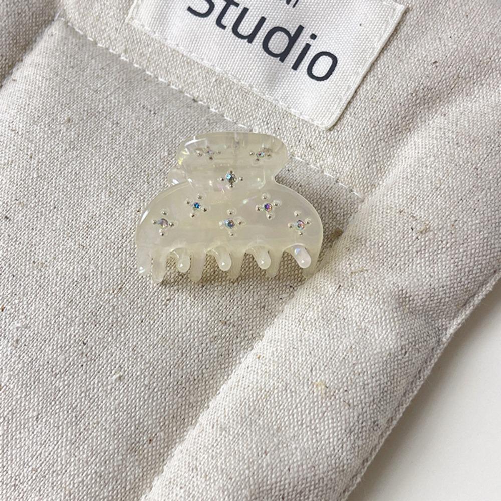 Acetic Acid Acetate Hairpin Babysbreath Mini Hair Claw Cute Rhinestone Hair Clip Girls