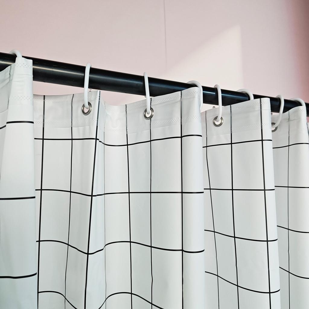 Бытовая занавеска для ванной комнаты Водонепроницаемая и устойчивая к плесени Перегородка для ванной комнаты Подвесная занавеска Не нужно сверлить отверстия