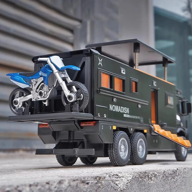 1:24 Mercedes Benz Camper RV Caravan игрушечная модель автомобиля литой игрушечный грузовик с инерционным механизмом модель игрушечного автомобиля со звуком и светом подходит для детей мальчиков девочек