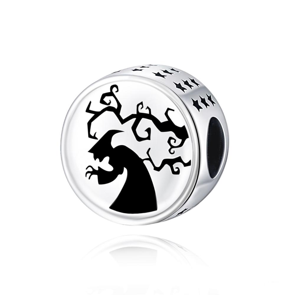 Halloween Copper Witch & Pumpkin Dangle Charm Fit Original Bracelet Mummy Skeleton Charm For Halloween Jewelry Gift