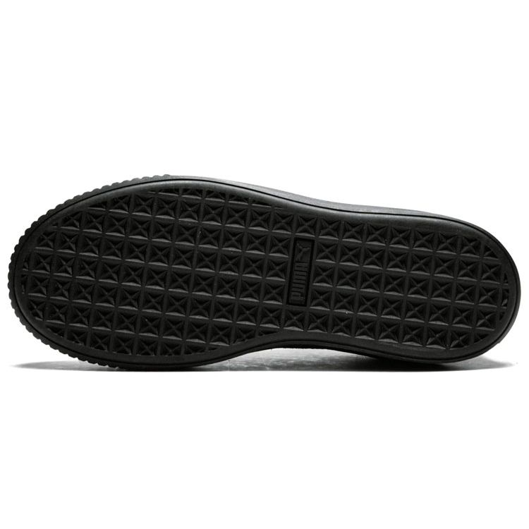 Puma Замшевые кроссовки на платформе с эффектом мятой драгоценности - Черные женские кроссовки под состаренное серебро 365866-01