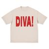 Женская футболка Diva Ретро Красная с Графикой Эстетичная Хлопковая с Коротким Рукавом