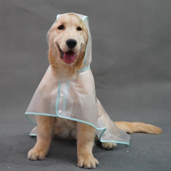 Прозрачный дождевик для собак, водонепроницаемое пончо для питомцев, дождевая куртка с капюшоном, дождевик с отверстием для поводка для щенков и собак малых и крупных пород