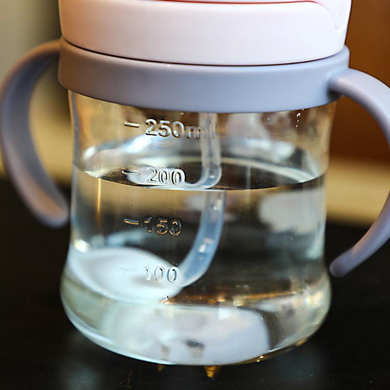 250 мл детская чашка для питья, бутылочка для кормления с соломенным гравитационным шариком, бутылка широкого калибра, герметичная уличная портативная детская чашка