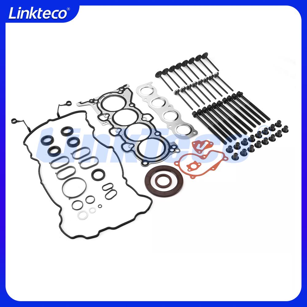 Engine Head Full Gasket Bolt Set & Intake Exhaust Valve For 11-20 2.0 T L G4NC Hyundai CRETA i30 i40 ix35 TUCSON KIA SOUL 2.0L