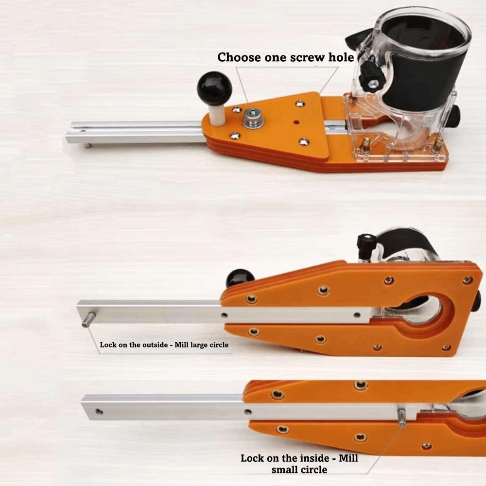 Ergonomic Ball Handle Circle Cutting Jig Adjustable Guide Woodworking Tools Circle Slotting