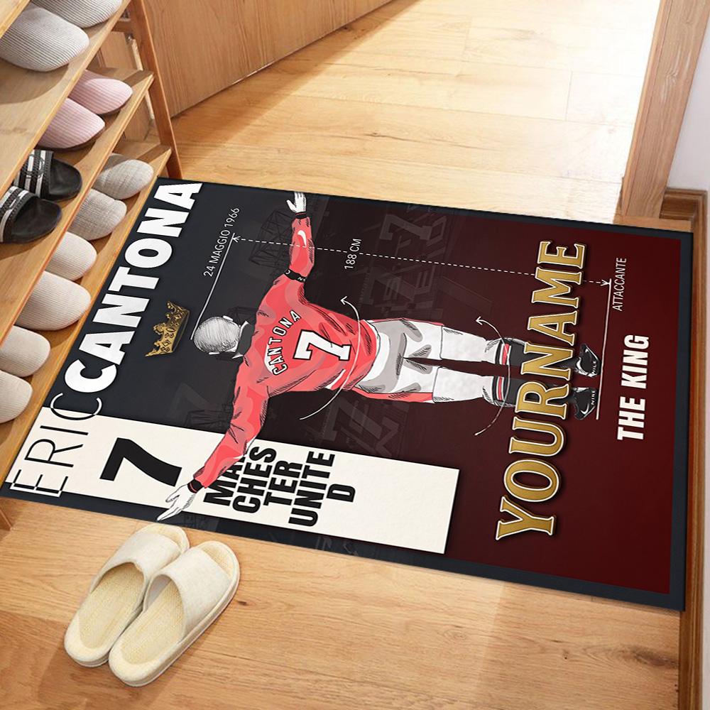 Manchester Customizable Name Area Rug Perfect for Dormitory Balcony Entryway Study room Anti-slip Rug Anime Office Decor