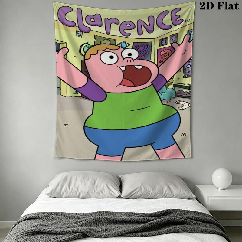 Clarence Wall Tapestry Aesthetic Wall Hanging Printed Fabric Blanket Decorative Tapestries for Bedroom Living Room Home Decor