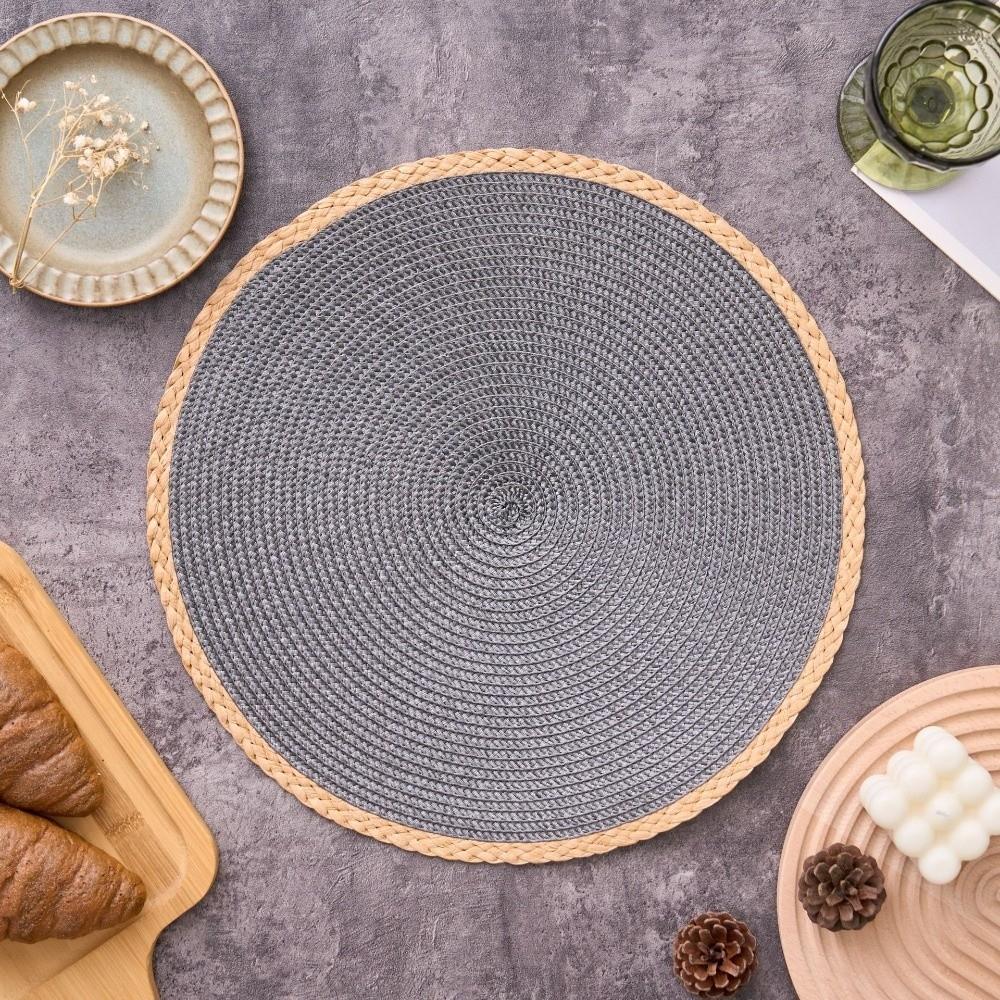 Middle East Style Woven Placemat Heat Insulation Round Dining Mat Party Table Decoration