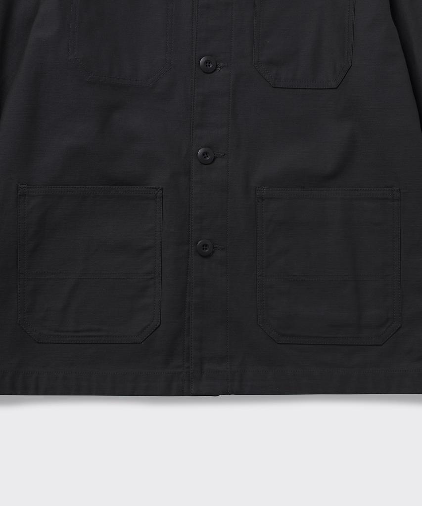 Musinsa Standard Back Satin Chore Jacket [Dark Grey]