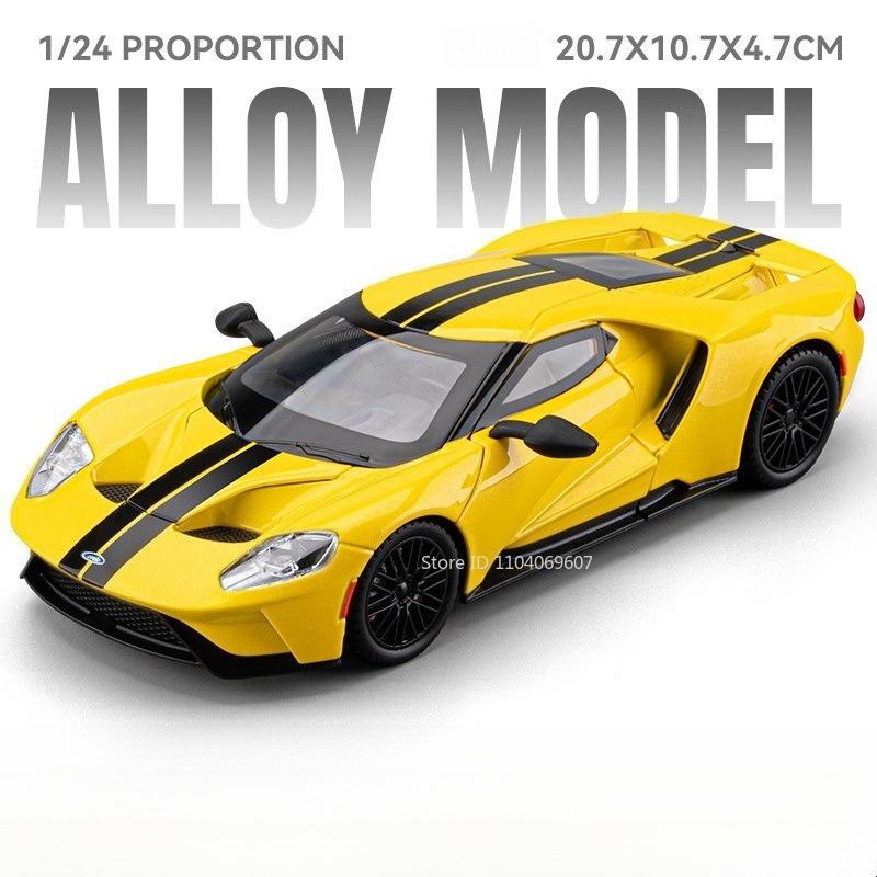 1:24 ГБ Сплав Спортивный Автомобиль Металлическая Модель Игрушки Рулевое Управление Передними Колесами Подвеска Четырех Колес Открывающиеся Двери Миниатюрный Автомобиль Модный Орнамент