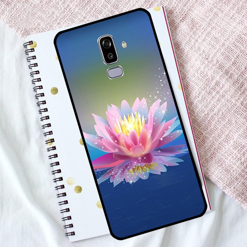 Lotus Blue White Flowers Case For Samsung Galaxy M06 M16 M53 M13 M31 M11 M35 M55 M15 M56 M36 M12 M32 M52 M14 M34 M54