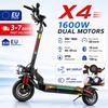 EMANBA X4 NFC ЕС В наличии 800 Вт*2 Аккумулятор 48 В 18 Ач 10-дюймовые Внедорожные Шины Электросамокат 50-60 км
