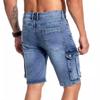 Мужские шорты из эластичного денима в европейско-американском стиле с множеством карманов
