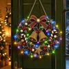 Artistic Gift for Craft Lovers Christmas Diamond Painting Wreath Kit with LED String Lights, Snowman Pearl Art DIY Holiday Adults Adults, Acrylic