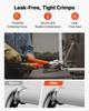Hydraulic Pipe Crimping Tool, PEX & Aluminum-Plastic Tube Fittings Crimper with U16 U20 U25 U32 Jaws & Carrying Case, Press Crimper Tool Kit for