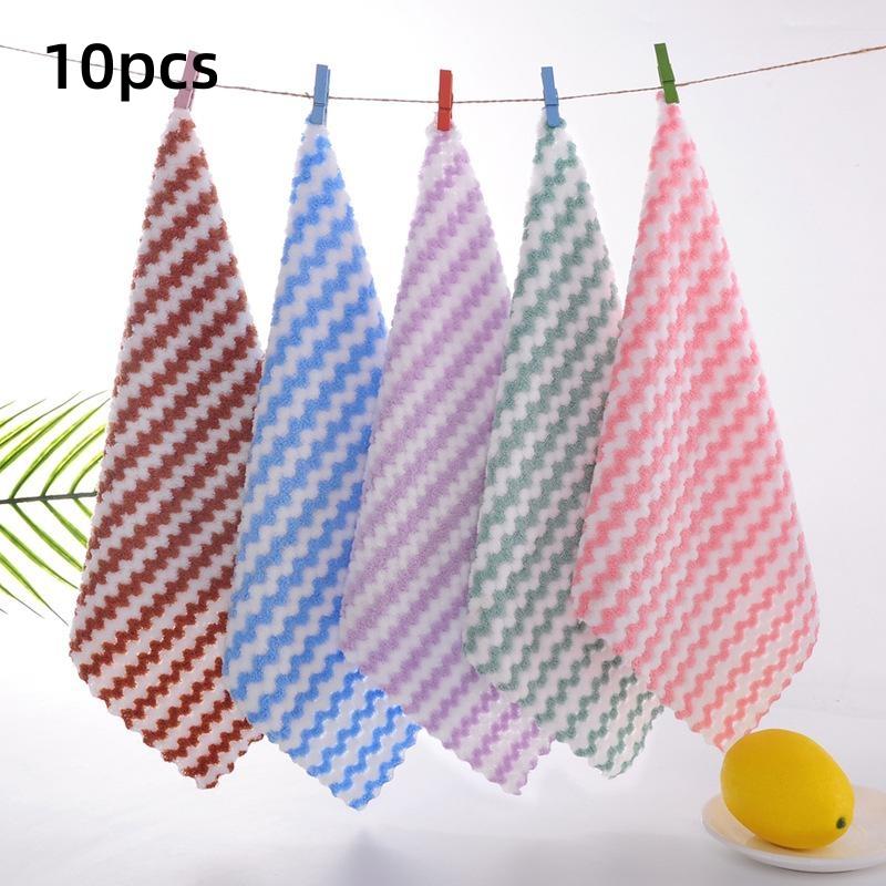 Мягкие чистящие салфетки из кораллового флиса с рисунком подсолнуха - Высоко впитывающие и многоразовые для уборки кухни и дома