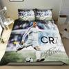 Звезда футбола Комплект постельного белья из трех предметов 3D цифровая печать Пододеяльник Покрывало