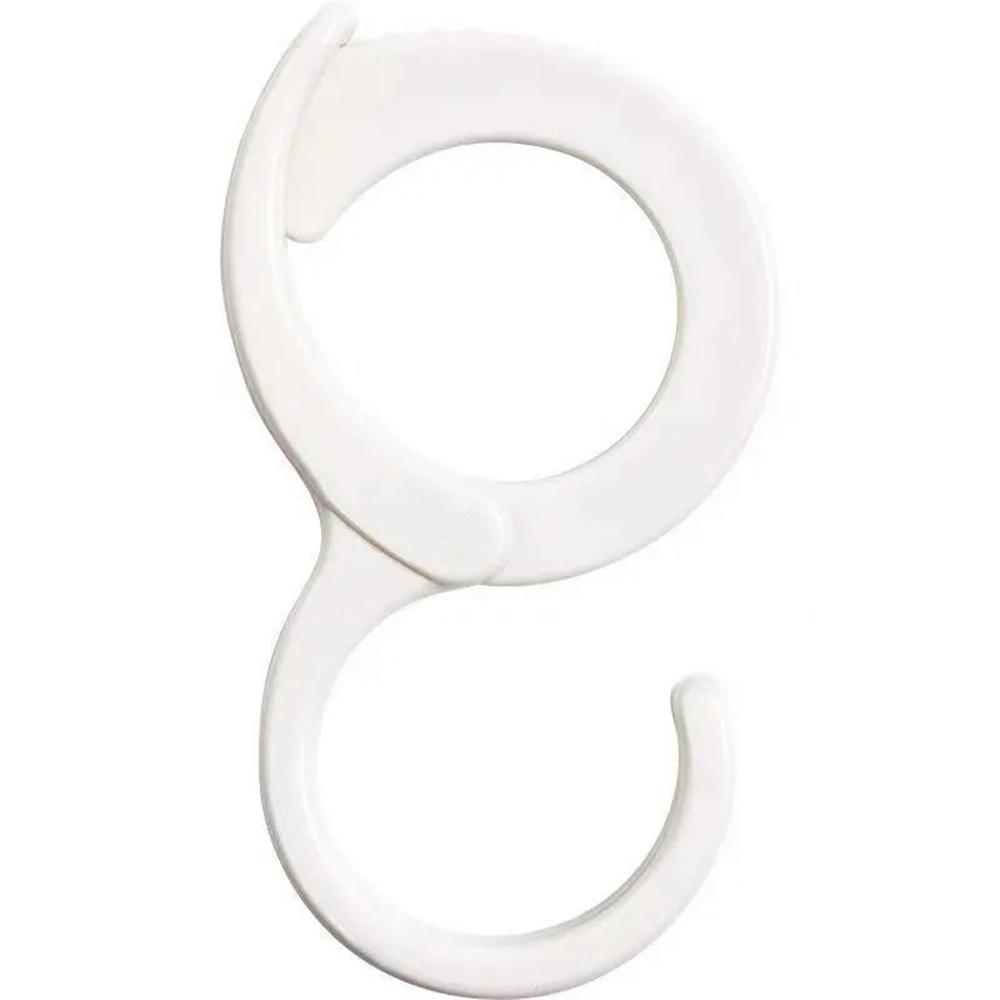 Кольцо-пряжка для перил Abs Home Hook Вешалка для пальто, шляпы, галстука, подвесное хранилище, крючок S-образной формы, пластиковое защелкивающееся кольцо