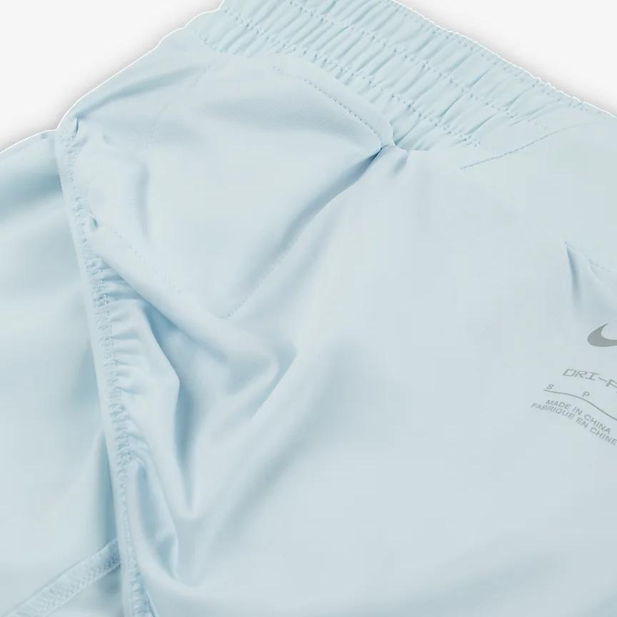 Nike Женские беговые шорты Dri-FIT One со средней посадкой, 3 дюйма, с подкладкой-трусами, Diffused Blue White DX6011-474