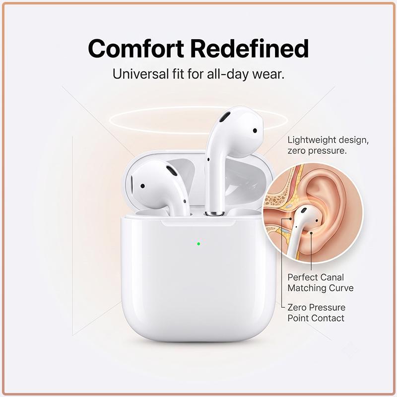 Apple AirPods 2-го поколения True Wireless Наушники с чехлом для беспроводной зарядки