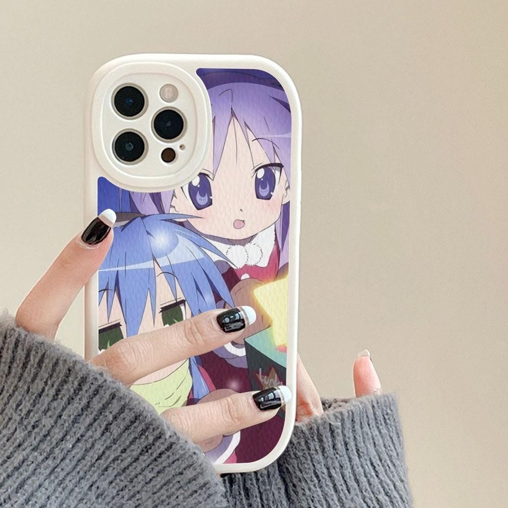 Аниме девушка Lucky Star Чехол для телефона Жесткая кожа Для iPhone 16 15 14 13 12 Mini 11 14 Pro Max Xs X Xr 7 8 Plus Fundas