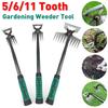 2 In 1 Manual Weeds Remover Tool 5/6/11 Tooth Grass Rooting Loose Garden Gardening Puller Removal Weeding Tool for Garden Lawn Yard