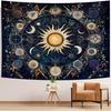 1 шт. Богемский гобелен с мандалой Солнца и Луны - Полиэфирная ткань, машинная стирка, идеально подходит для украшения спальни, гостиной