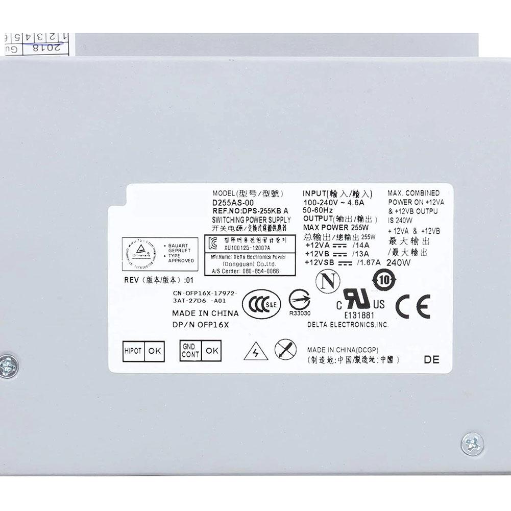 Адаптер питания 255 Вт для Dell Для моделей Optiplex 580 760 780 960 980 Совместим с разъемом L255P01 и имеет высокоэффективную конструкцию