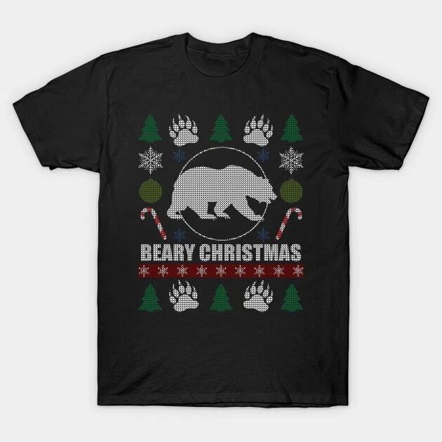 Gay Bear Beary Christmas Made in Australia T-Shirt