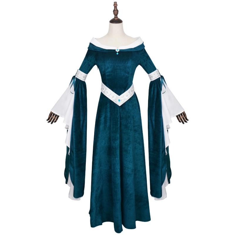Halloween Velvet Dress Queen Cosplay Vintage European Court Gown Party Princess Costume Role Play