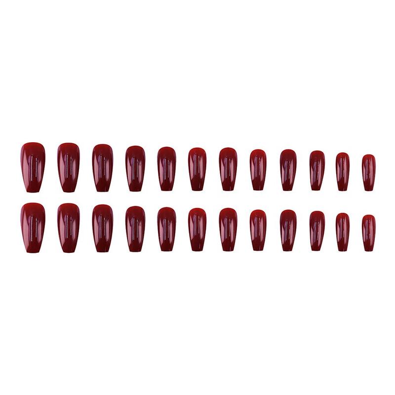 Красные однотонные наклейки для ногтей Fumide