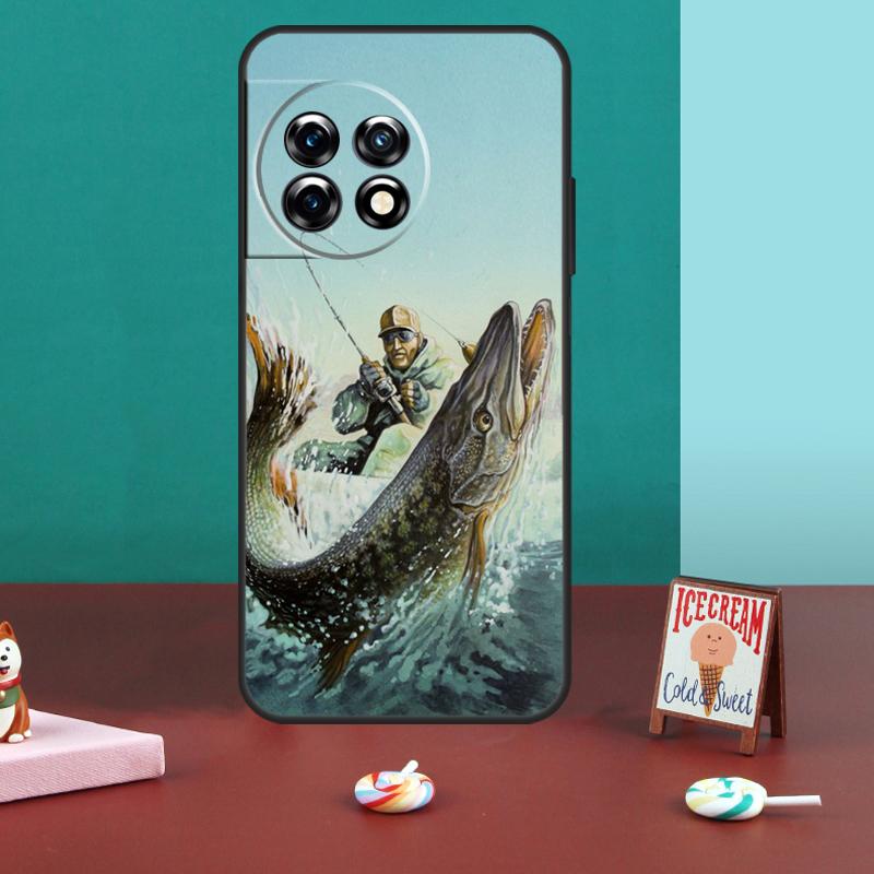 Pike Fish Fishing Bait For OnePlus 13R 12R 10R 13T 10T 8T 11 12 13 15 Case For OnePlus Nord 5 CE 2 3 4 Lite N20 N30