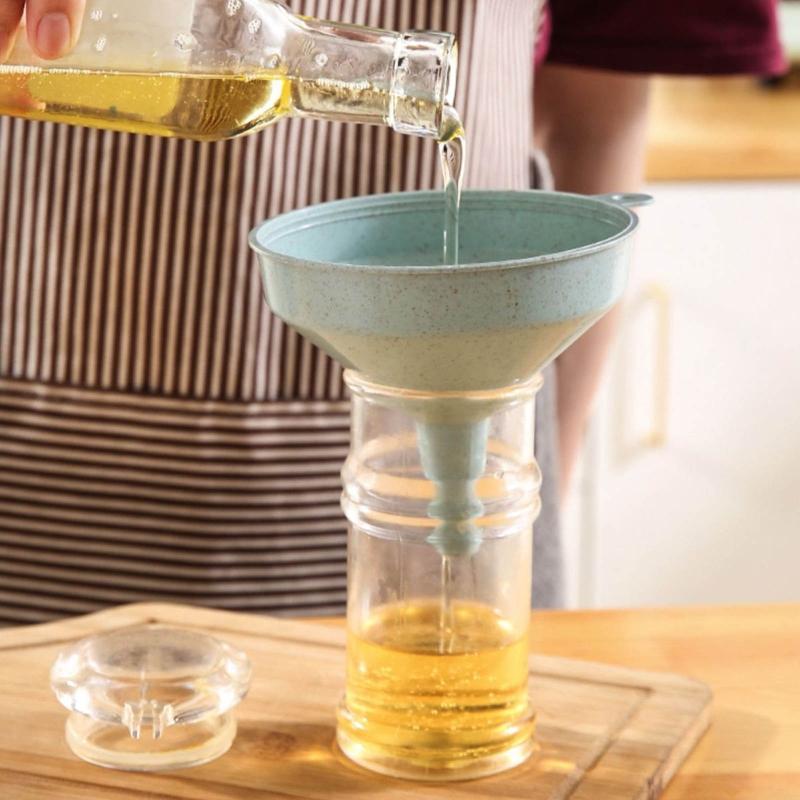 5 Pack Plastic Kitchen Funnel Liquid Funnel Oil Funnel for Filling Bottle with Oil Liquid Food Powder 2 Colors to Choose