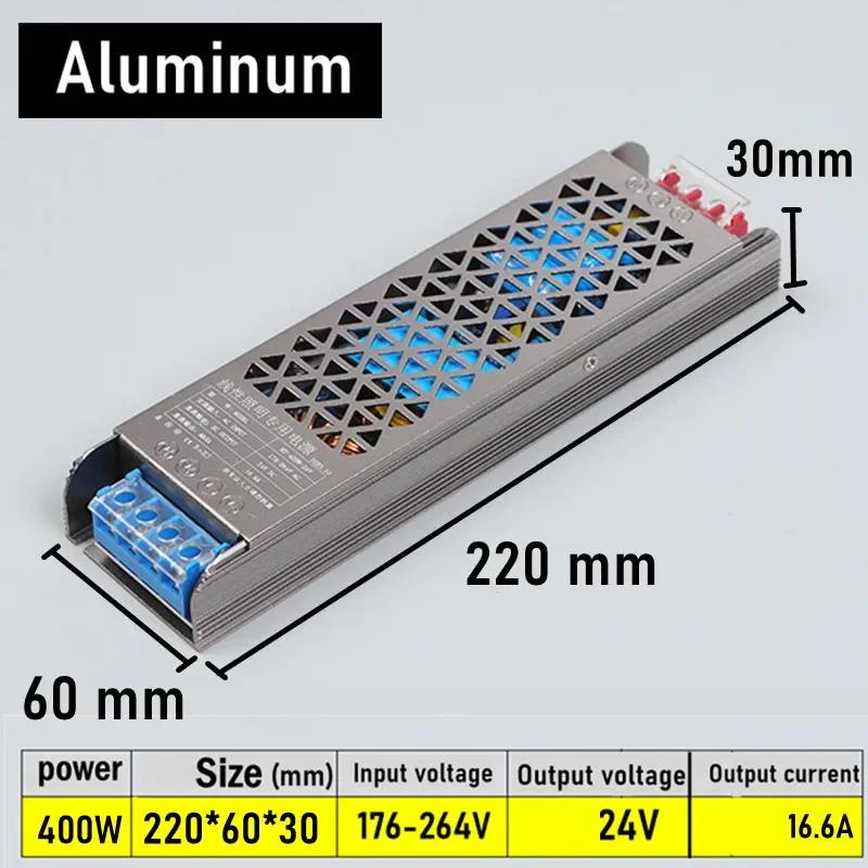 Super Thin AC DC Transformers 220V To 12V 24V Switching Power Supply 12V 24 V Volt 60W 100W 200W 300W 400W For Home Lighting