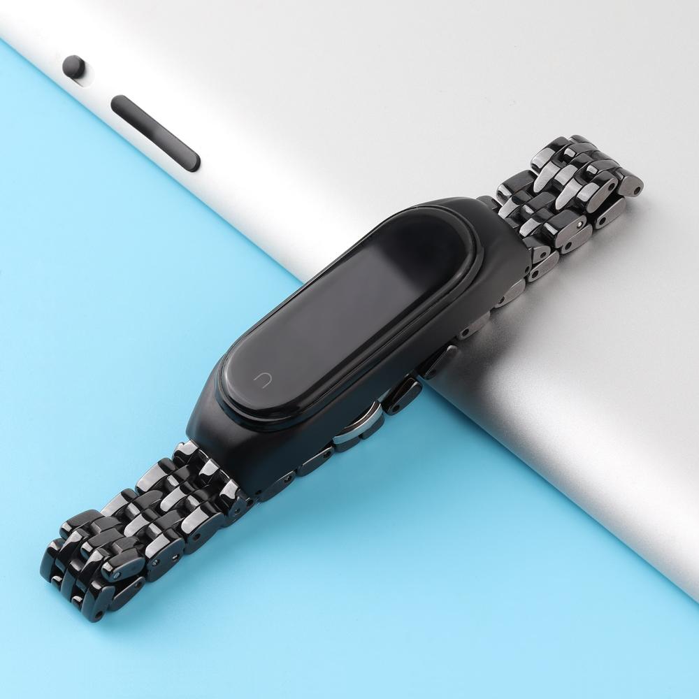 Керамический ремешок для Xiaomi Mi Band 10 9 8 7 6 5 Металлический браслет Браслет на запястье для Mi Band 8/9 Умные часы Ремешок для часов Mi Band 7 6 5
