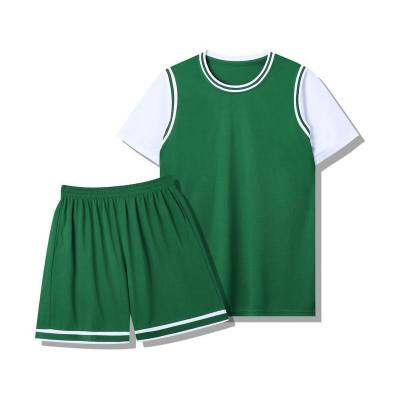 Customizable Basketball Jersey Set Two-Piece Short Sleeve Uniform Team Sports School Competition