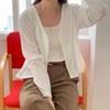 New ArriVals Open Run Women V Neck Long sleeVe Sheer Ribbed Cardigan Pastel