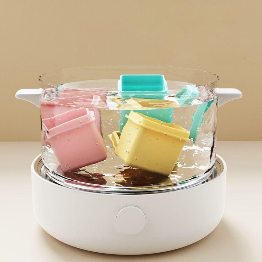 Silicone Baby Food Freezer Tray 6 Grid Puree Container Durable Ice Cube Tray  Fruit