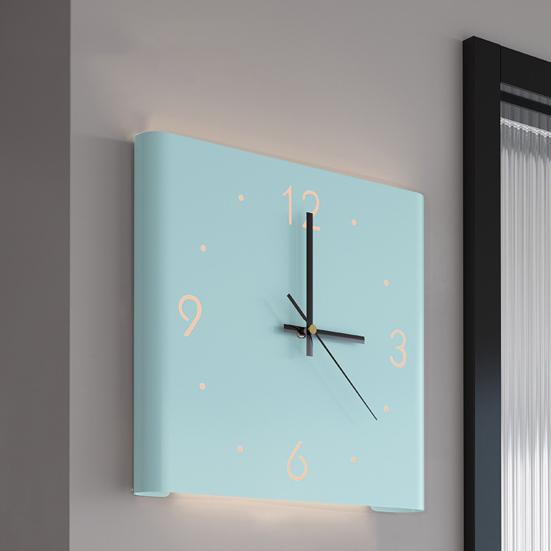 Светящиеся угловые настенные часы с полыми цифрами Бесшумная работа Простая установка Работающие от батареек двухсторонние угловые настенные часы