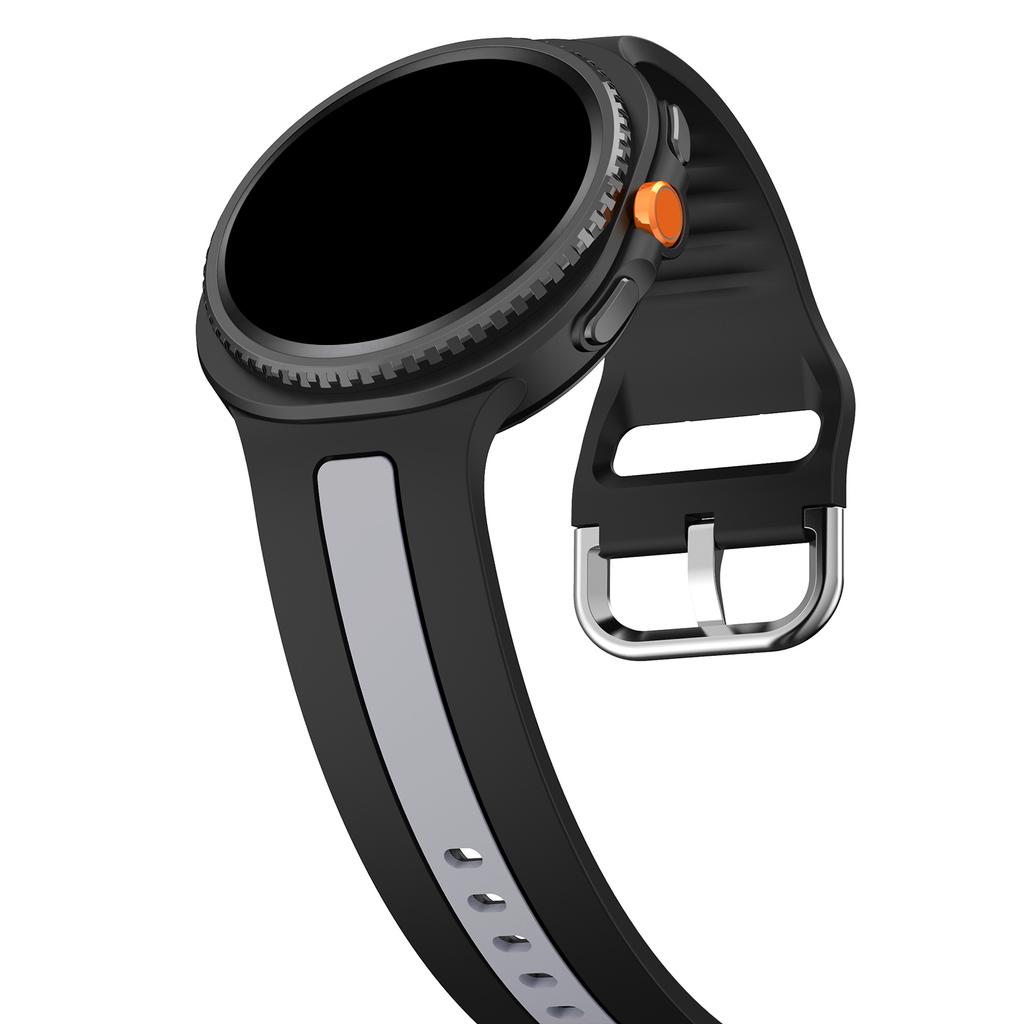 Двухцветный силиконовый ремешок для Samsung Galaxy Watch 8 classic 40мм 44мм 46мм спортивный Сменный браслет Для Galaxy Watch 8 Ремешок