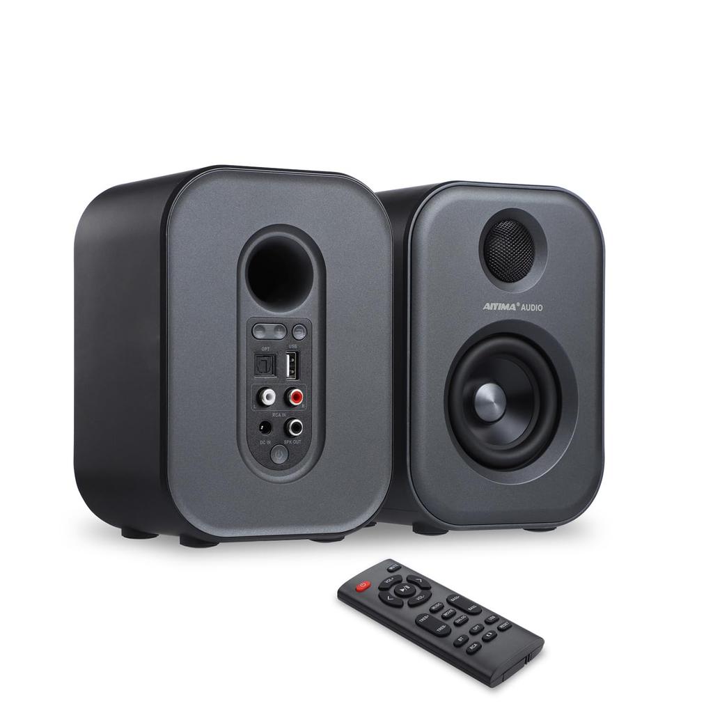 AIYIMA S400 [Updated Model] 100W Bookshelf Active Speaker with Dual Mode 3-inch Bluetooth HiFi Home Subwoofer for Music System, TV, and Computer