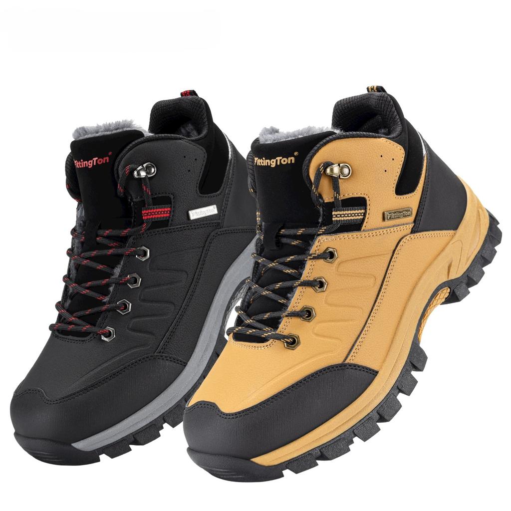 Широкие мужские зимние ботинки Толстые теплые сноубутсы Нескользящие Легкие Удобные Ботинки на меху Уличная зимняя обувь для мужчин