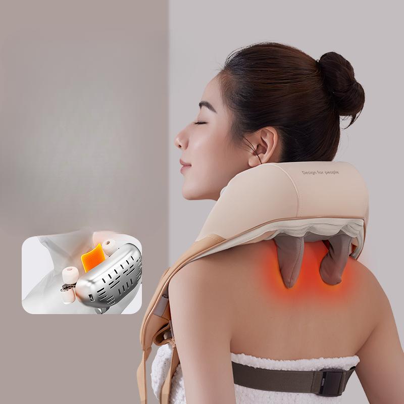 Cervical Massage Machine Multi Functional Neck and Shoulder Heat Apply Neck Pinch and Knead Clover Trapezius Muscle Shoulder and Neck Massager