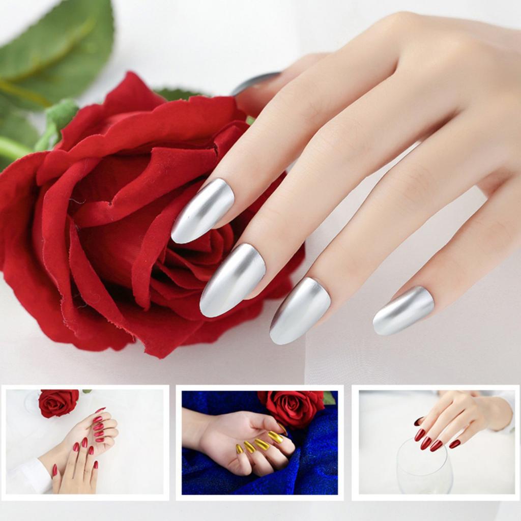 Зеркальный лак для ногтей с эффектом металлик, стойкий глянцевый лак для ногтей без запекания