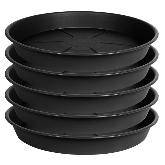 5Pcs Heavy Duty Plastic Plant Saucer Tray Flower Pot Water Tray Indoors Outdoor Corrosion-resistant Plant Water Tray