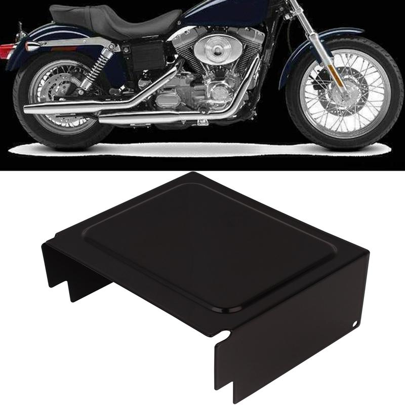 Мотоциклетная Черная Крышка Аккумулятора Со Стороны Двигателя Для Harley Sportster 883 1200 XL 1997-2003 Dyna Low Rider Super Glide 1997-2005