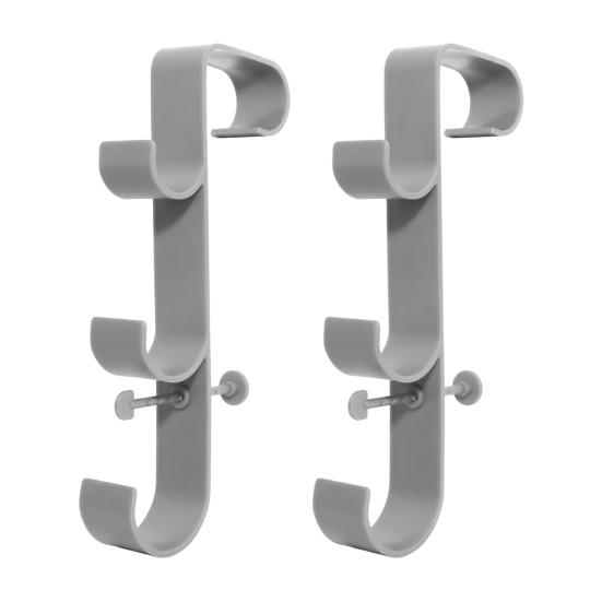 Pool Pole Hook Pool Skimmer Net Holder 3-Hook Pool Pole Hanger Pool Accessories Holder for Above Ground Pools Pool Brush Water Pipe