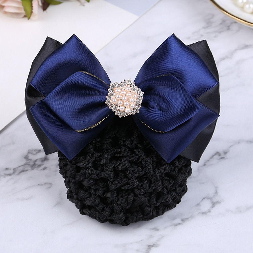 Hotel For Girls For Women Ponytail Clip Hairgrips Cover Net Bowknot Spring Clip Korean Bun Snood